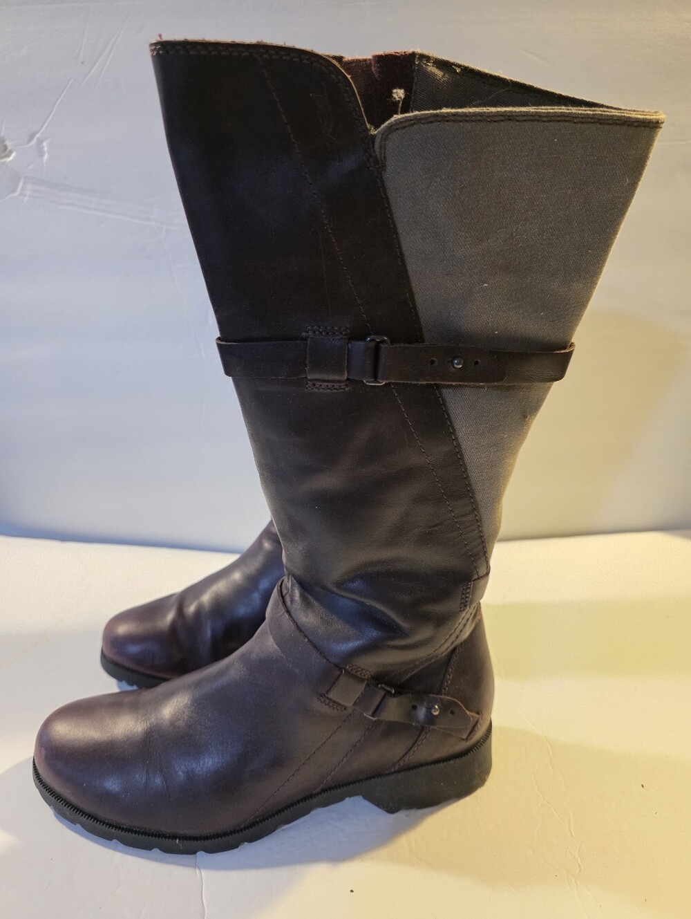 Teva De La Vina Waterproof Leather Tall Riding Boots Women's Size 8.5 Brown